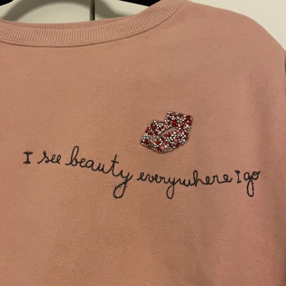 Zara Girls Rhinestone Lips sweater - Picture 3 of 5